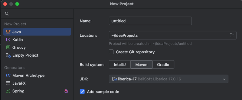 Maven 프로젝트 생성